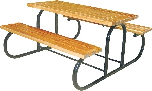 Стол с лавочками без спинки КС-0022 1500х1560х710мм