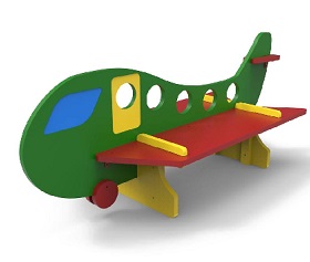 Лавочка детская "Самолетик" Л-9